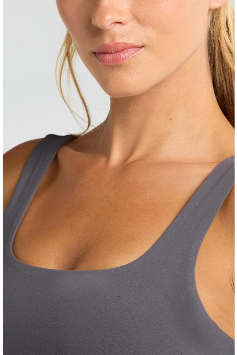 Luxe Lite Squared Up Sports Bra, Alternate, color, GREY FORGED