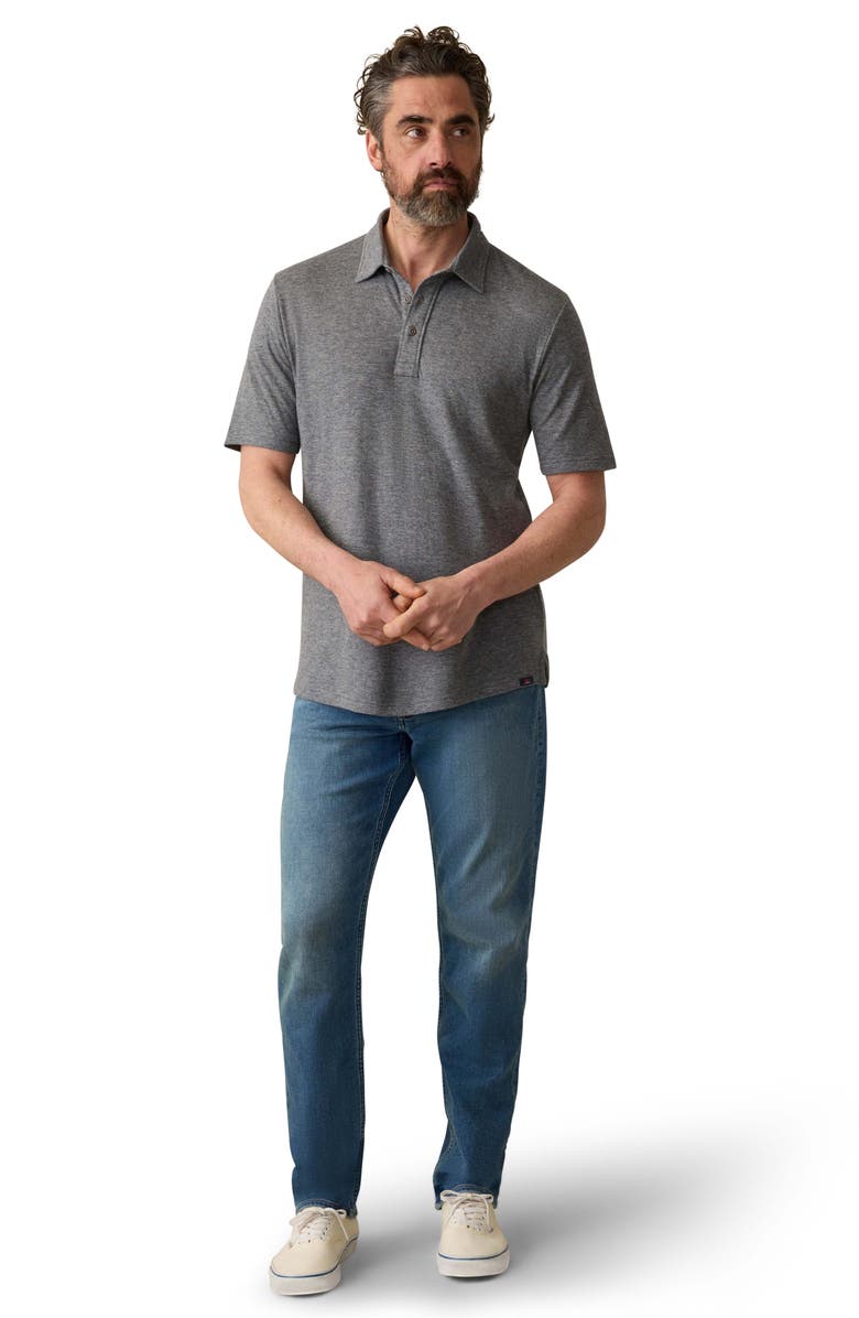 Faherty Cloud Cotton Blend Polo, Alternate, color, Med Grey Heather