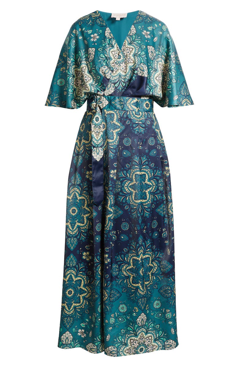 CIEBON Shreya Floral Wrap Dress, Alternate, color, Navy Multi