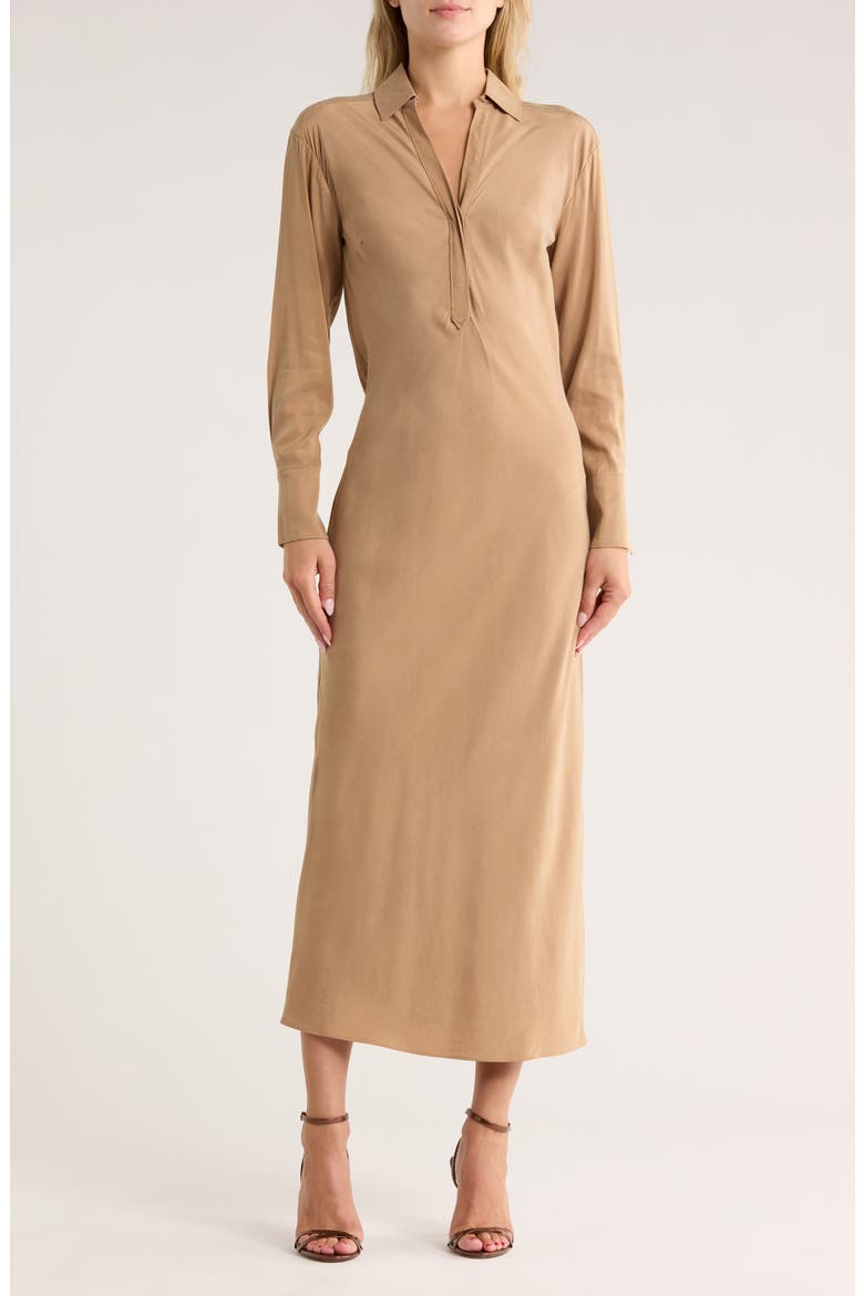 Liberty Long Sleeve Maxi Dress, Main, color, RUSSET
