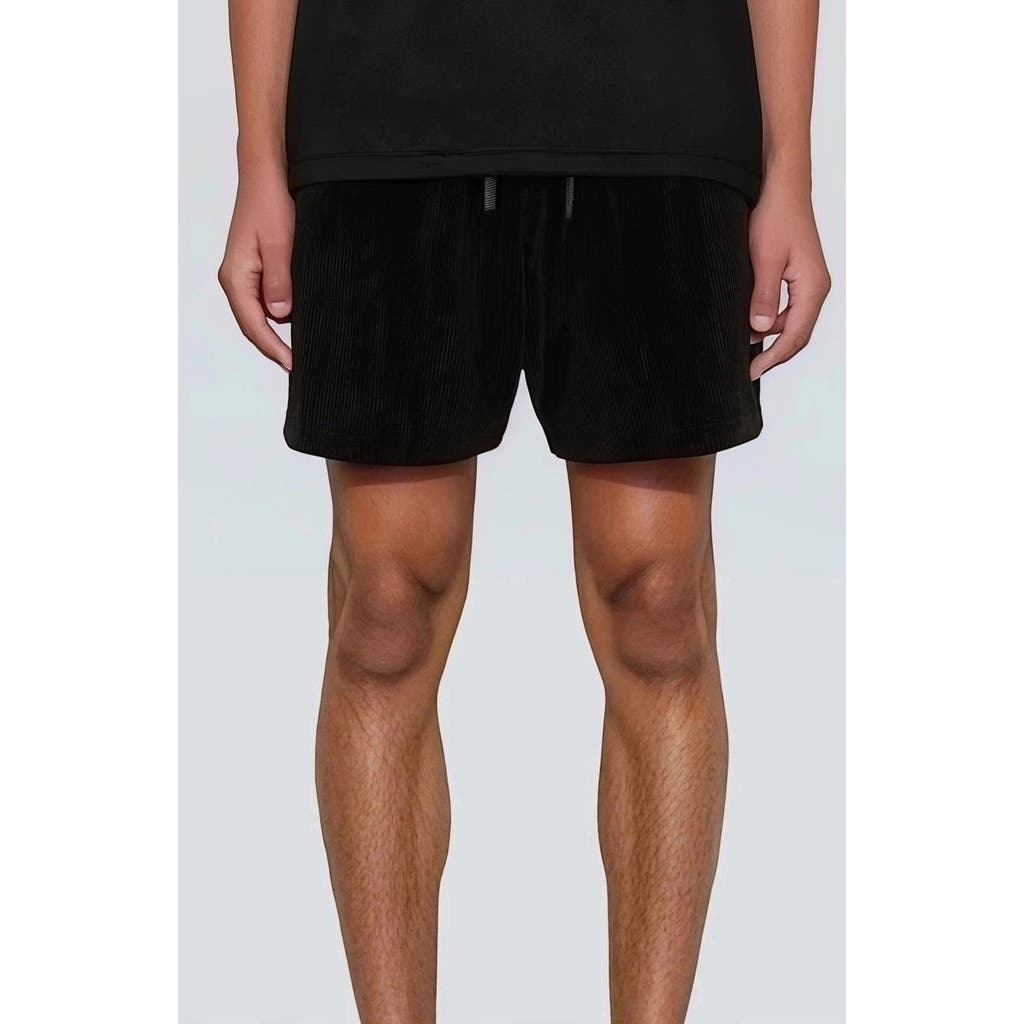 D.RT Eleven Key Cotton Corduroy Drawstring Shorts in Black  product