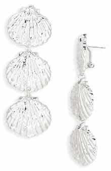Tasha Shell Triple Drop Earrings