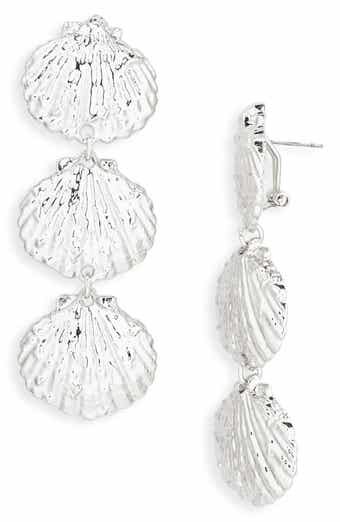Tasha Shell Triple Drop Earrings