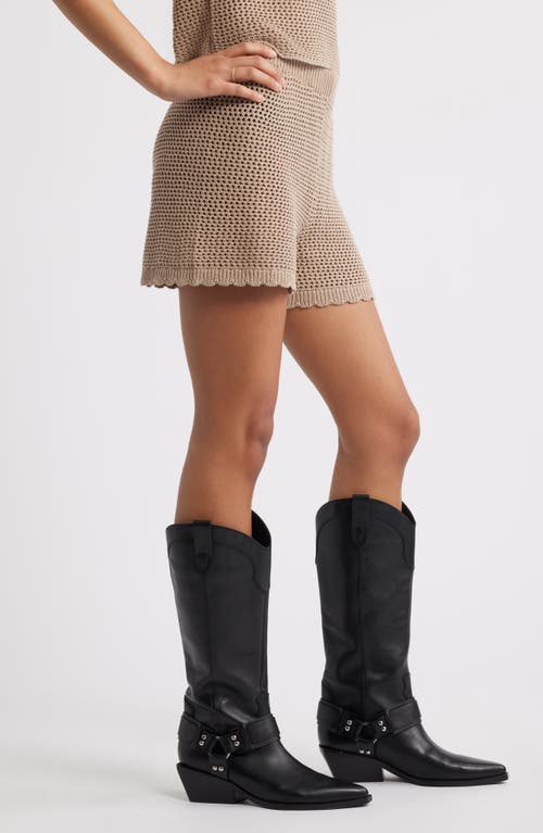 Bp. Open Stitch Cotton Blend Shorts In Tan Savannah