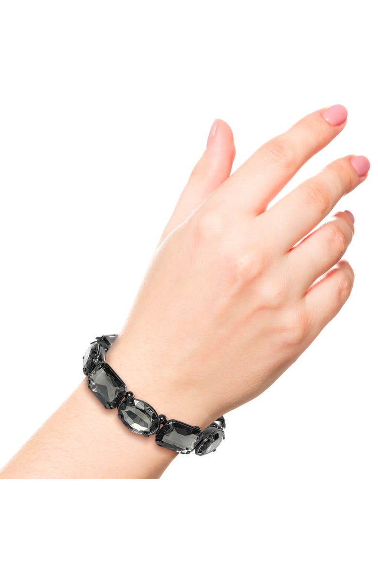 Jessica Simpson Crystal Stretch Bracelet, Alternate, color, Black