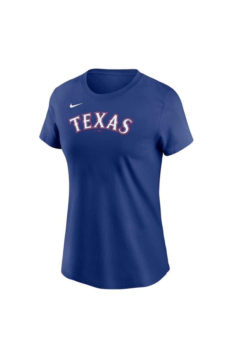 Nike Women's Nike  Royal Texas Rangers Fuse Wordmark T-Shirt, Alternate, color, Royal
