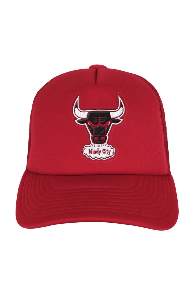Mitchell & Ness Youth Mitchell & Ness Red Chicago Bulls Core Evergreen Trucker Adjustable Hat, Alternate, color, Red