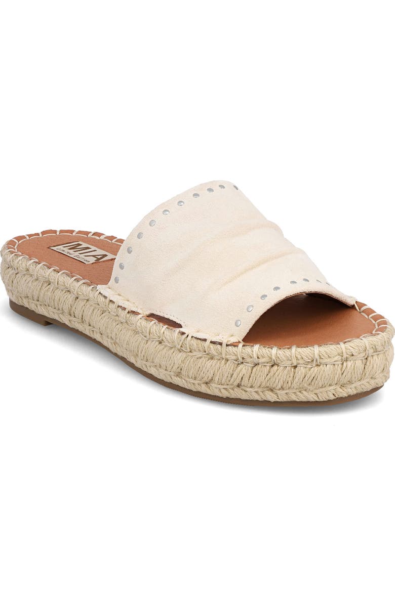 MIA Limited Edition Dahya Espadrille Platform Slide Sandal, Main, color, Bone