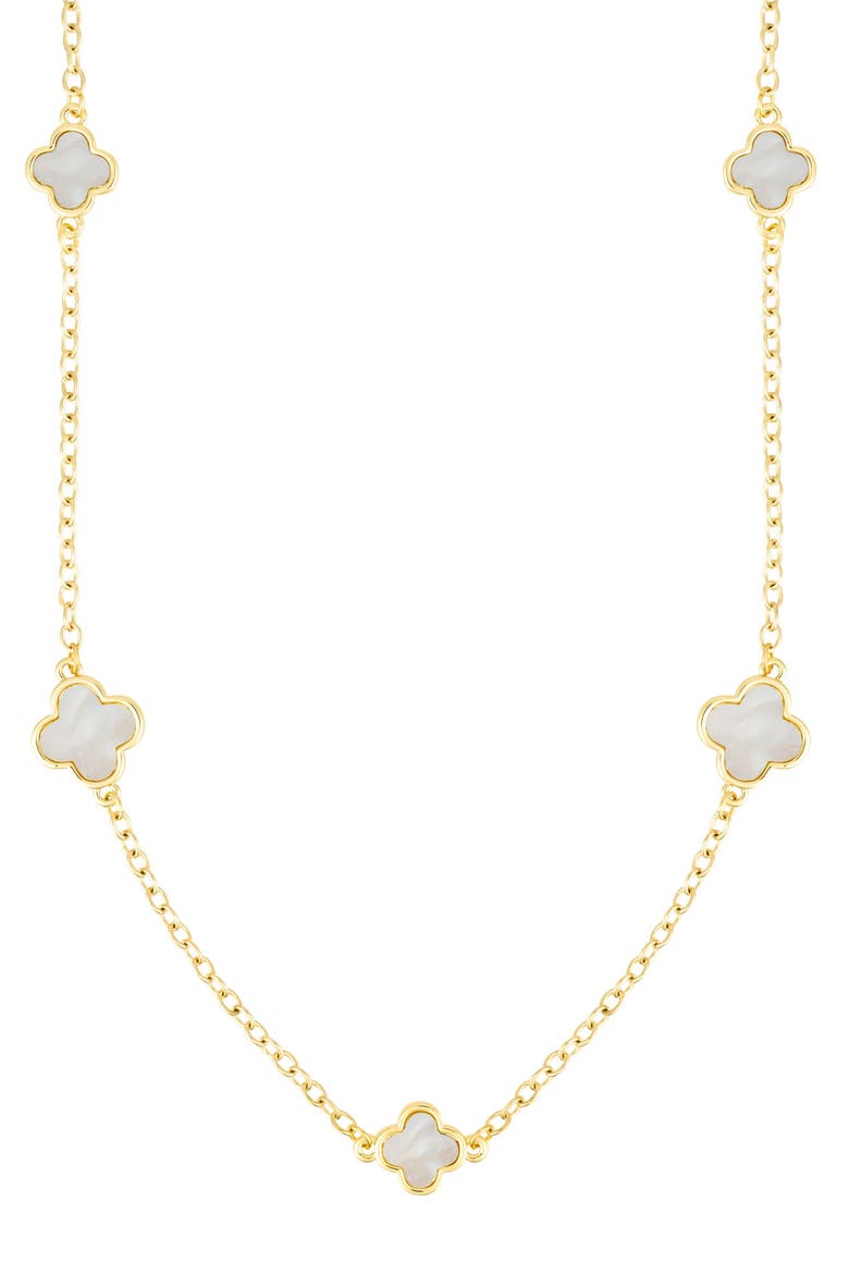 Set of 2 Assorted Clover Station Necklaces, Alternate, color, GOLD