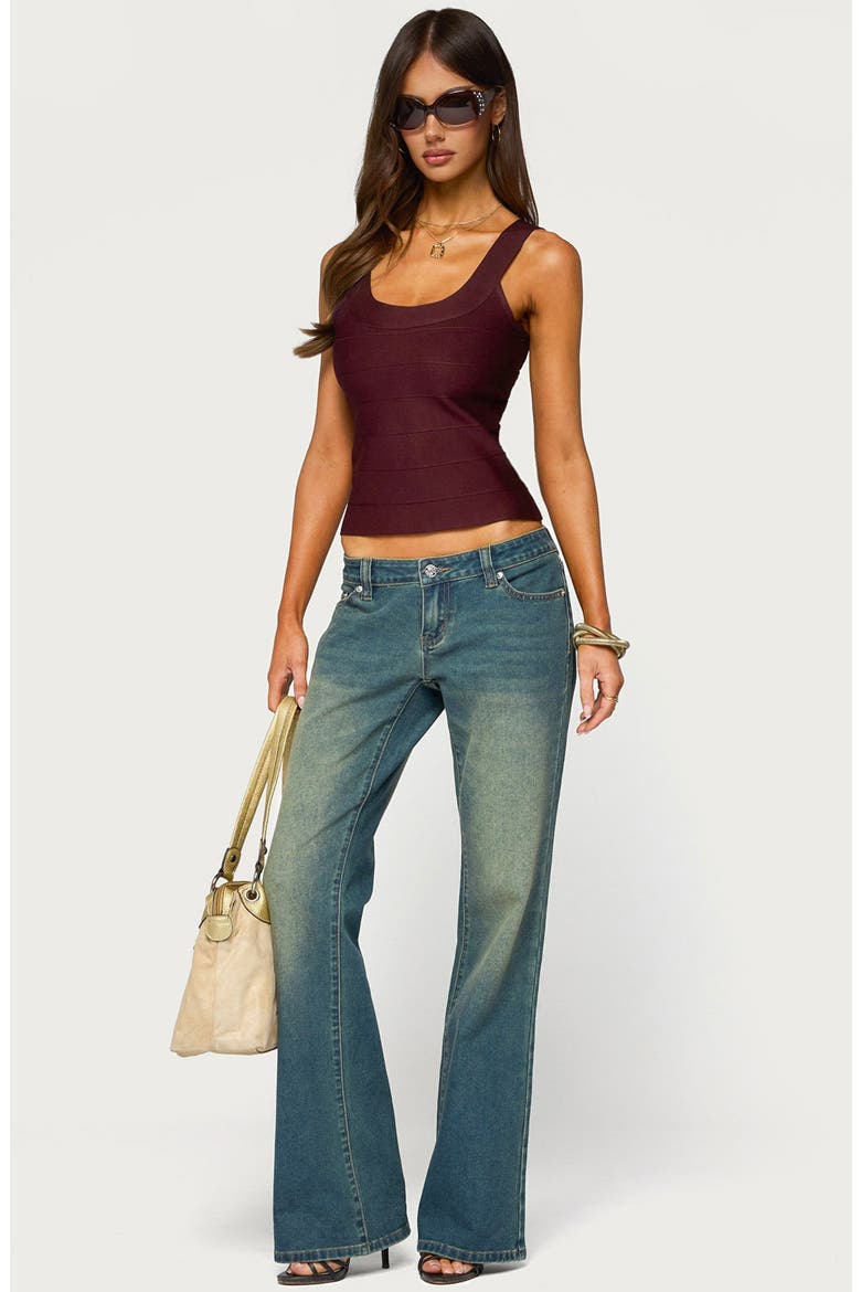 Akina Bandage Knit Tank, Alternate, color, BURGUNDY