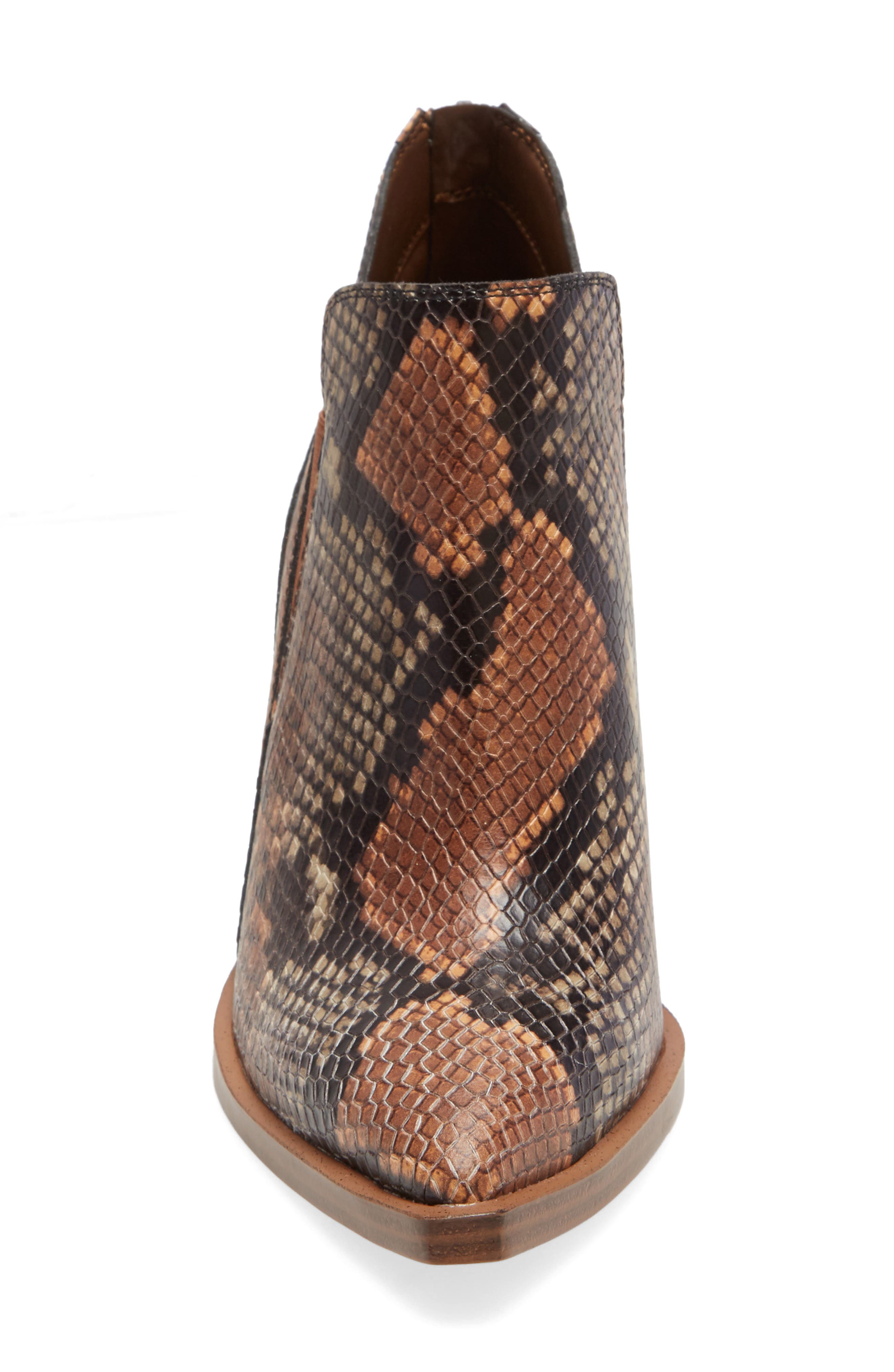 Gradina Block Heel Bootie, Alternate, color, TOSTADA SNAKE PRINT LEATHER