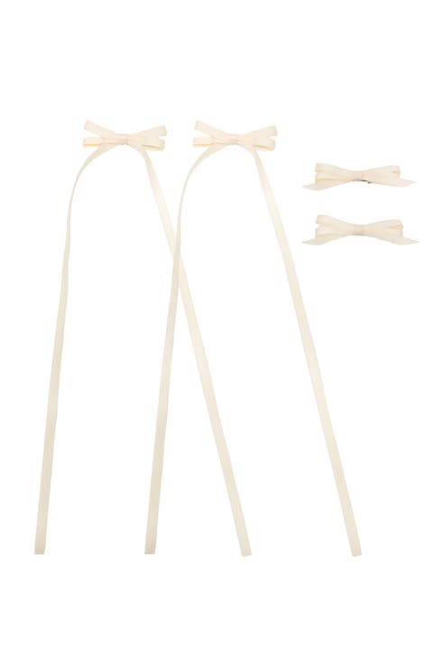 Ribbon Bow Clip Set (4pc)
