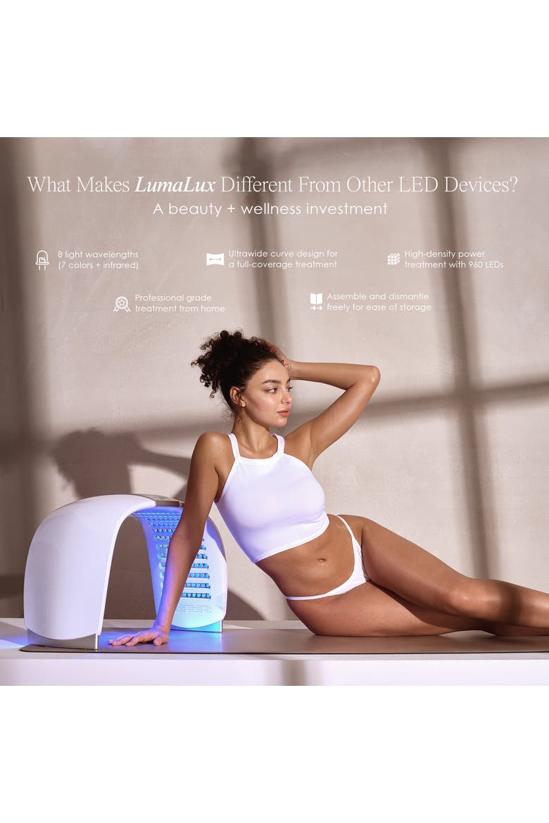 LumaLux Dome Face & Body LED Light Therapy Device, Alternate, color, White