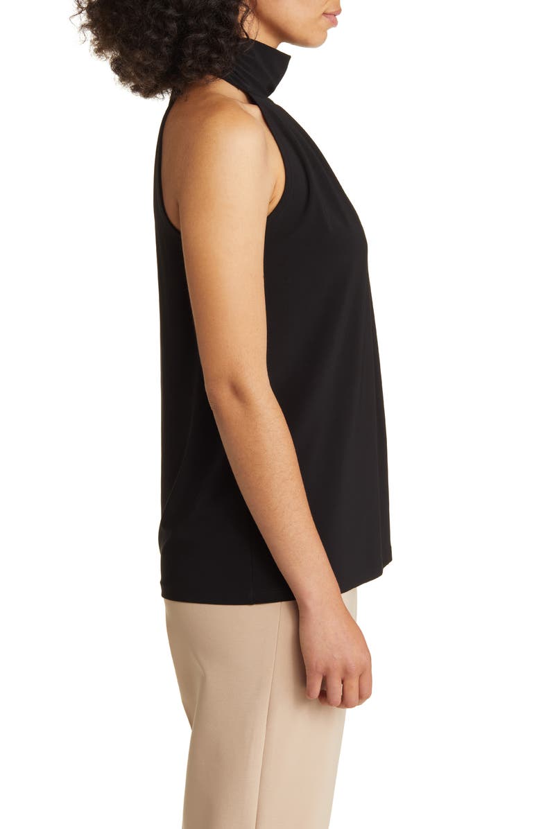 Anne Klein Journey Pleated Halter Top, Alternate, color, Anne Black