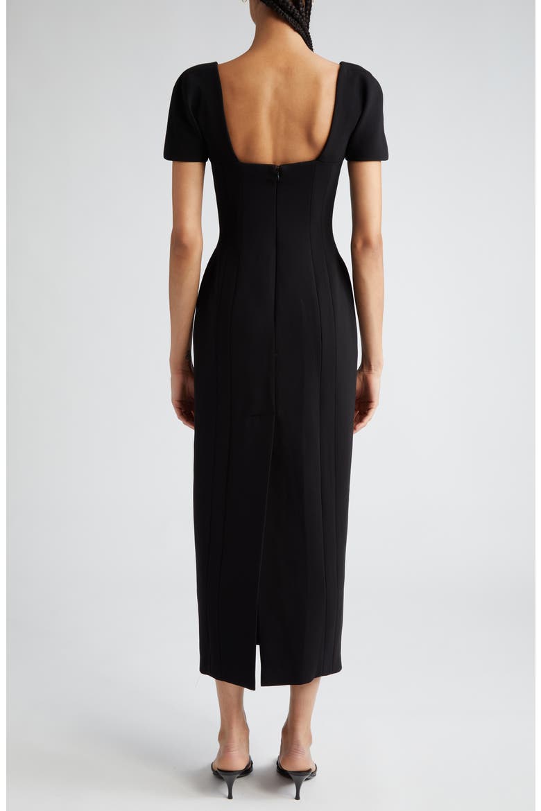 Elvie Short Sleeve Sheath Dress, Alternate, color, BLACK