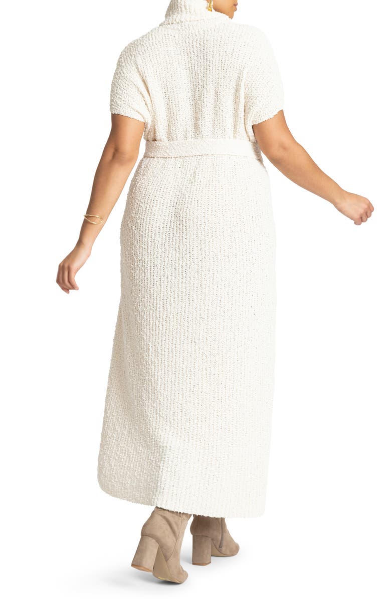 ELOQUII Turtleneck Cocoon Sweater Dress, Alternate, color,