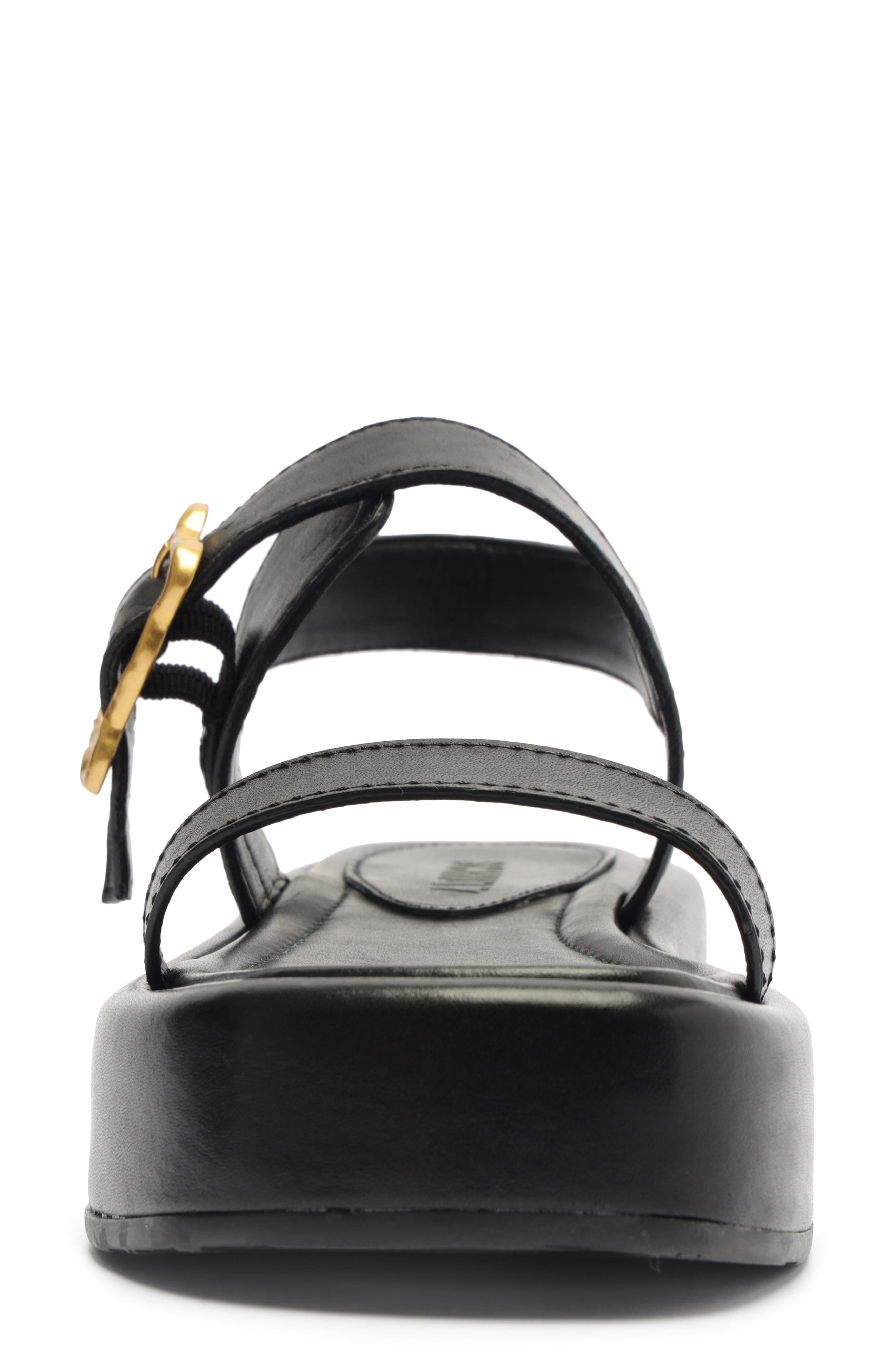 Schutz Wavy Ankle Strap Platform Sandal, Alternate, color, 