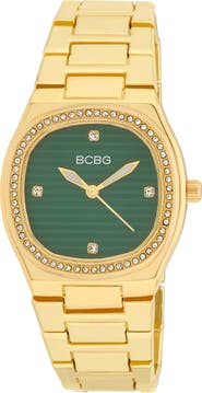 BCBG Cabinet Crystal Bracelet Strap Watch, 33mm