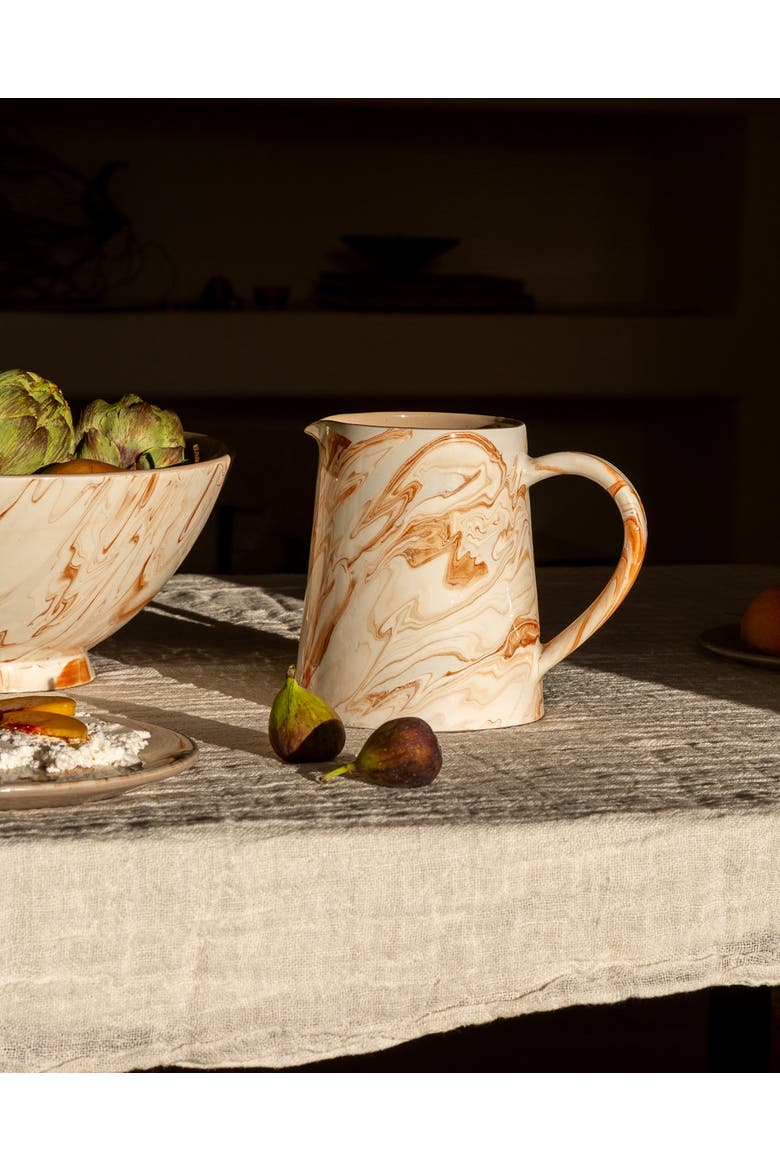 Marbled Terra Pitcher, Alternate, color, Beige