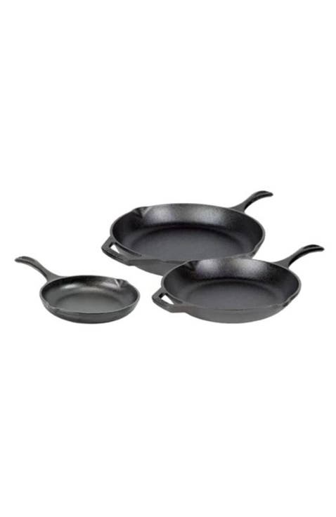 Chef Collection 3-Piece Cast Iron Skillet Set