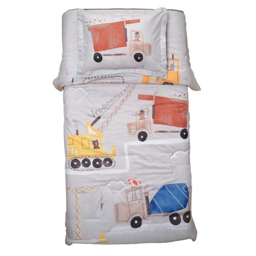 Bedtime Originals Construction Zone Twin Quilt & Pillow Sham Set In Gray