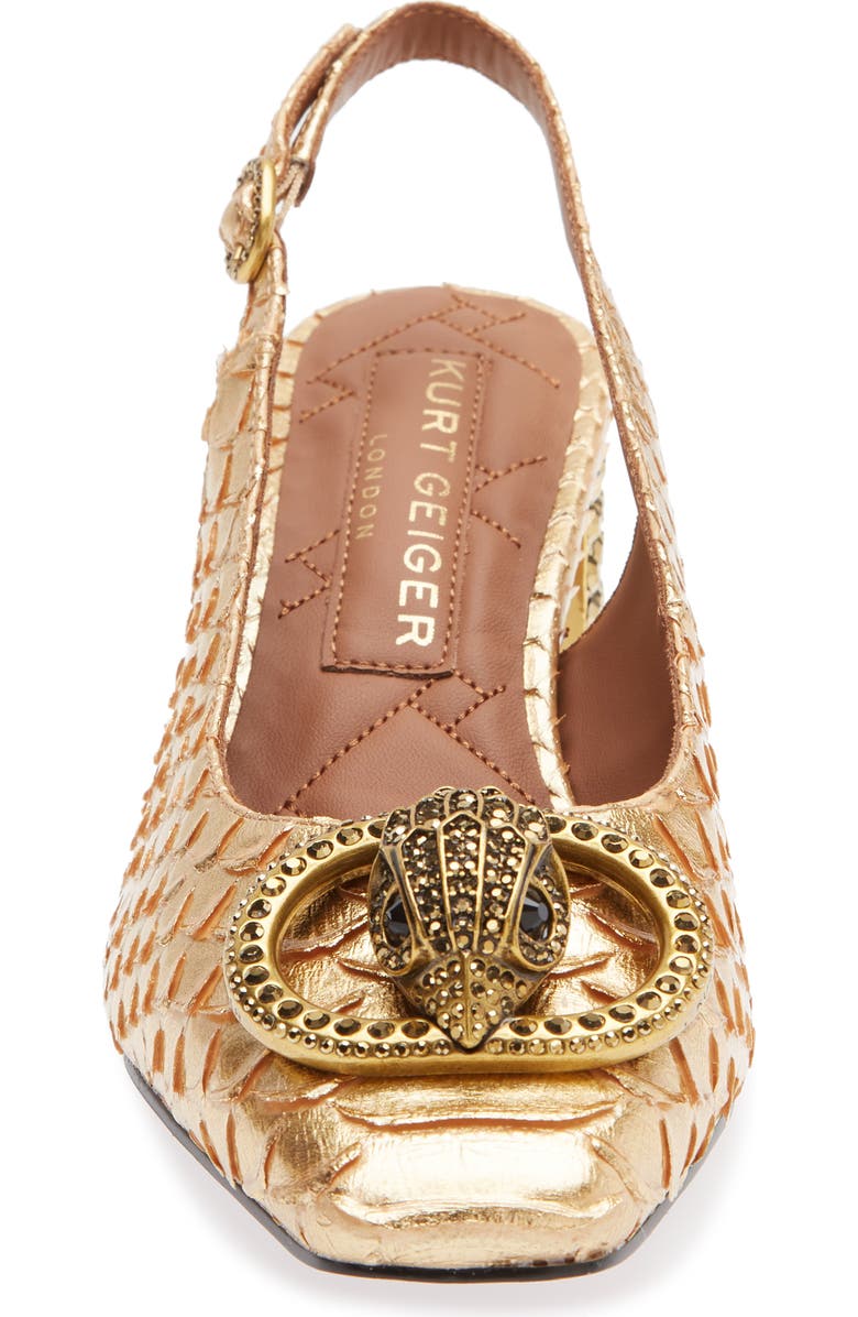 Kurt Geiger London Chelsea Block Heel Slingback Pump, Alternate, color, Gold