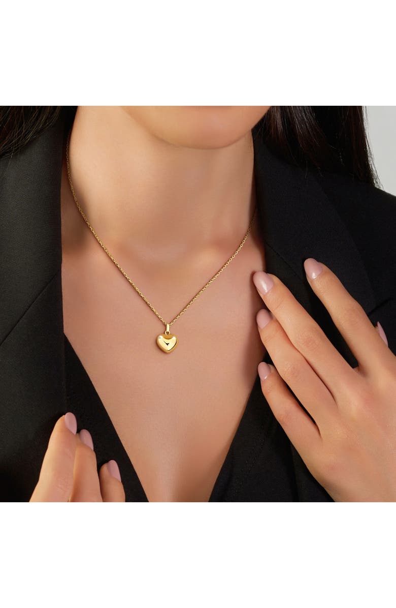 DELMAR Puffed Heart Pendant Necklace, Alternate, color, 