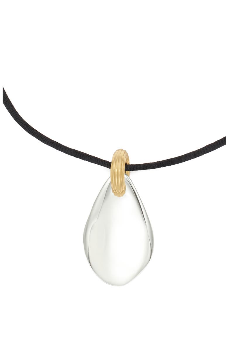 Large Pierced Pendant Necklace, Alternate, color, LIGHT SILVER