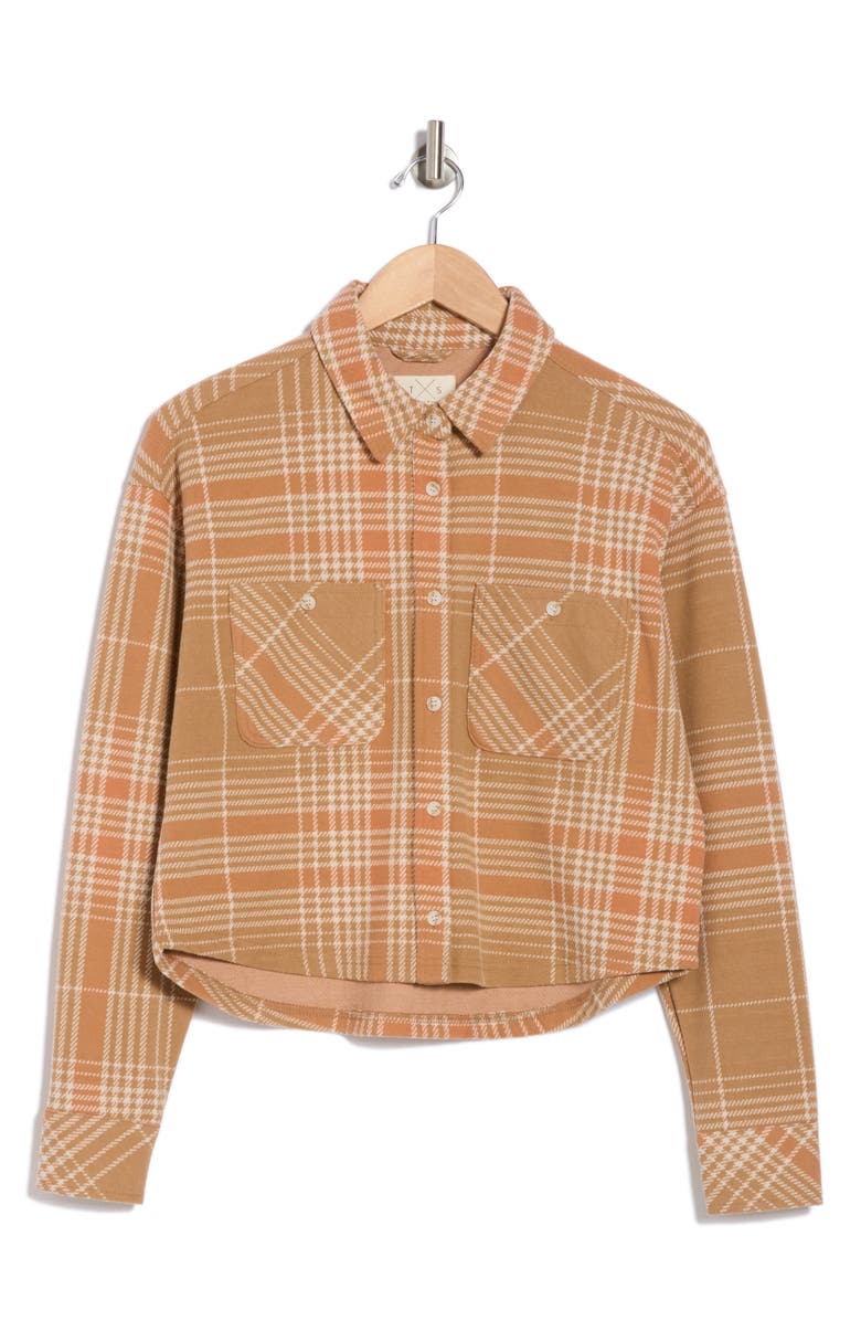 Thread & Supply Lewis Plaid Crop Button-Up Shirt, Alternate, color,