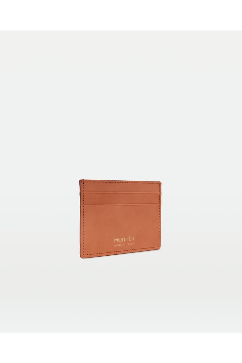 Credit Card Slip In Vegetable Tanned Leather, Main, color, Naturale