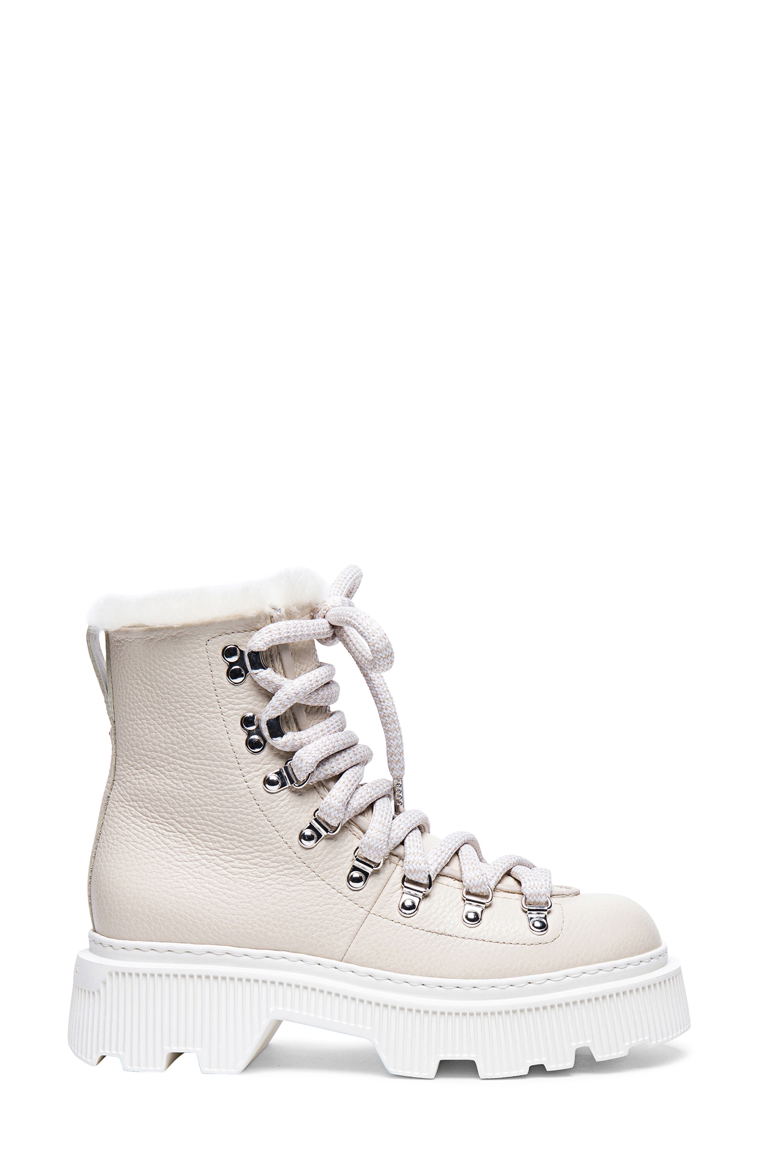Santoni Genuine Shearling Bootie, Alternate, color, 