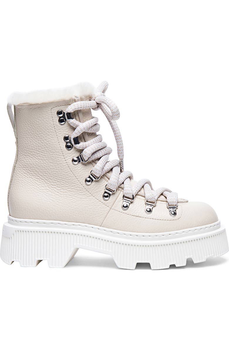 Santoni Genuine Shearling Bootie, Alternate, color,