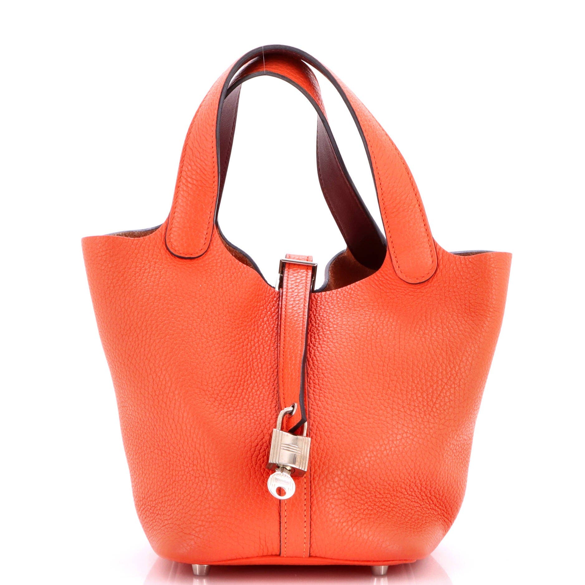 Eclat Picotin Lock Bag Clemence PM, Main, color, Orange