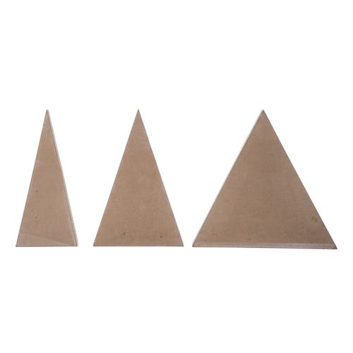 Transpac Off-white Textured Winter Trees Set Of 3 Decorative Figurines In White