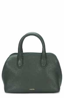 Mini Delphine Pebble Leather Top Handle Bag