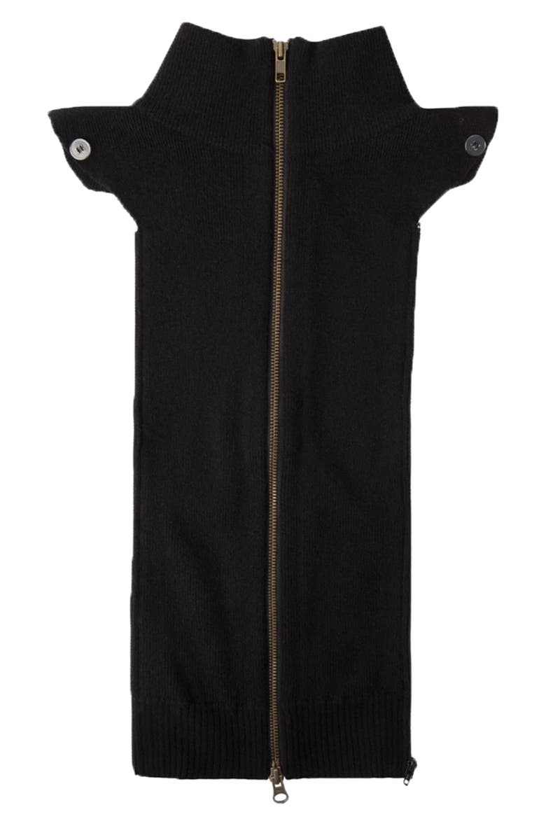 Uptown Merino Wool & Cashmere Dickey, Main, color, BLACK