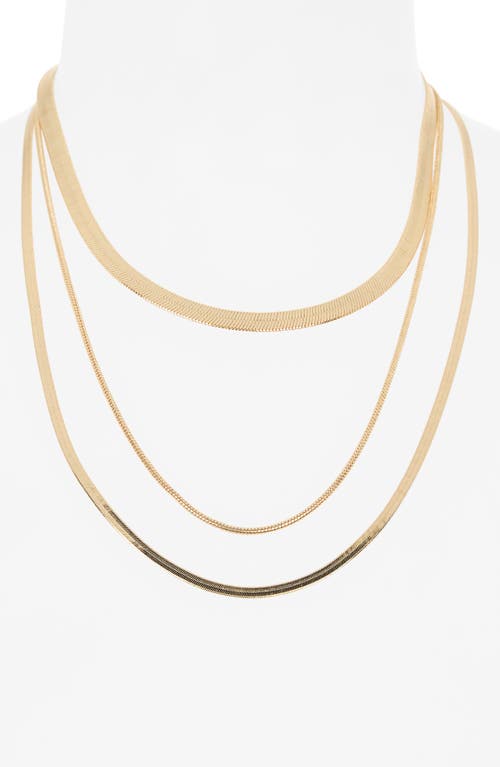 Nordstrom Rack Draped Snake Chain Layered Necklace In Gold