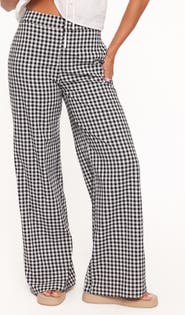 Petal & Pup Abbott Gingham Wide Leg Pants