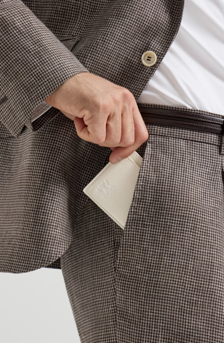 Brunello Cucinelli Calfskin card case, Alternate, color, Chalk