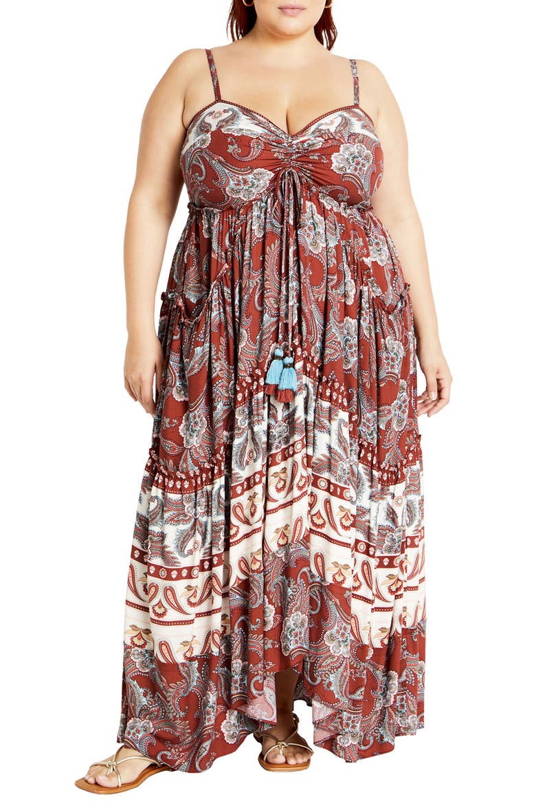 Lilah Love Paisley Maxi Dress, Main, color, PAISLEY