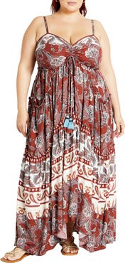 City Chic Lilah Love Paisley Maxi Dress