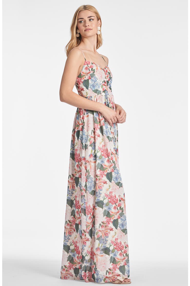 Sienna Floral Chiffon Gown, Alternate, color, ANTICO BOTANICO