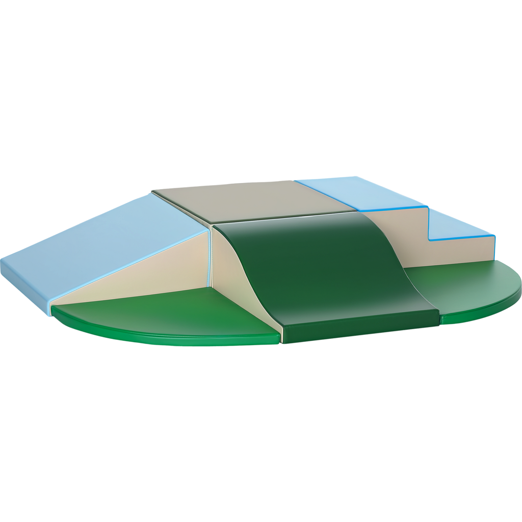 Qaba 6-Pieces Foam Climbing Blocks for Toddlers, Soft Play Set for Climb and Crawl in Contemporary  product