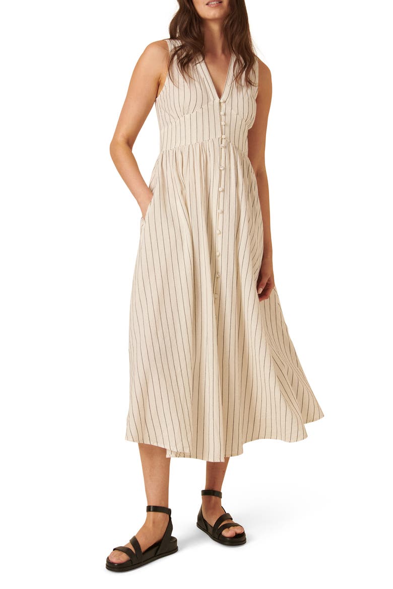 Starlight Sleeveless Organic Cotton Maxi Dress, Main, color, IVORY
