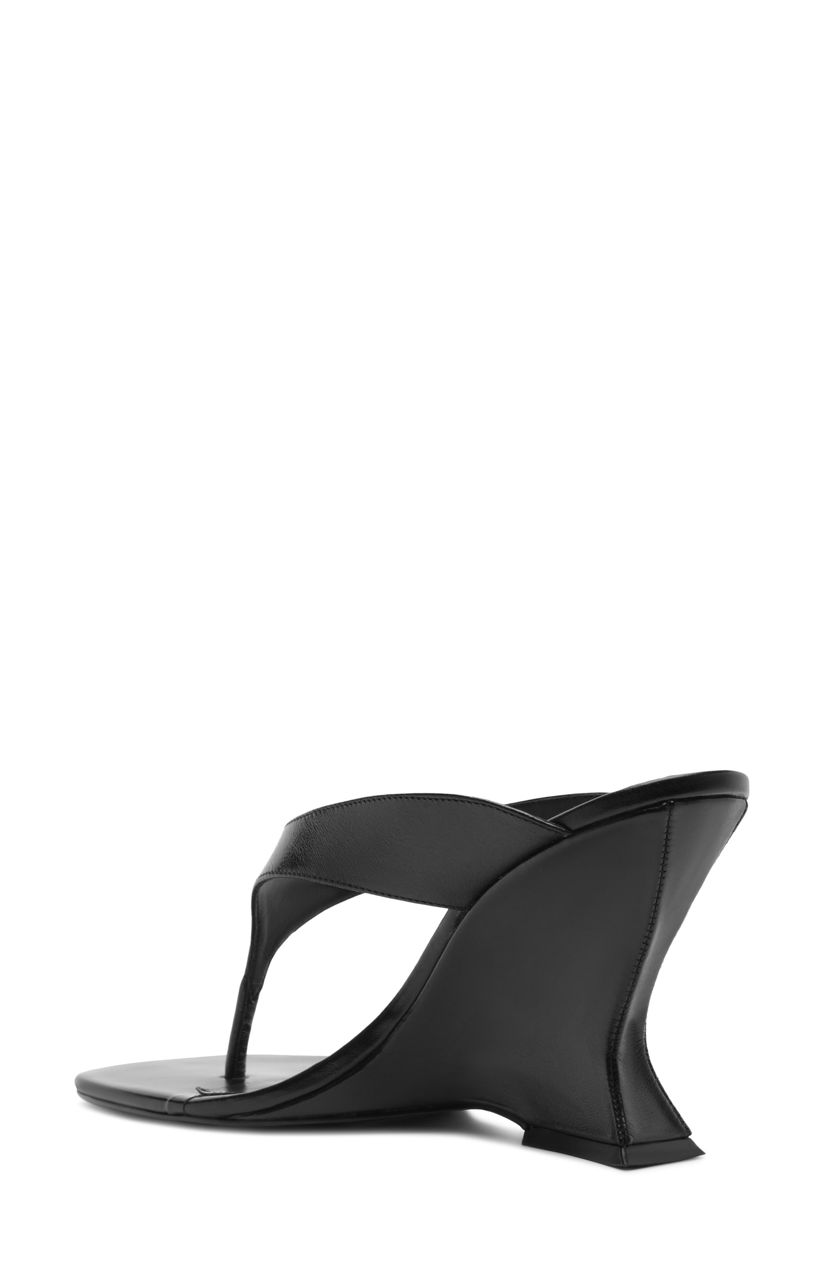 Schutz Maya Wedge Sandal, Alternate, color, Black