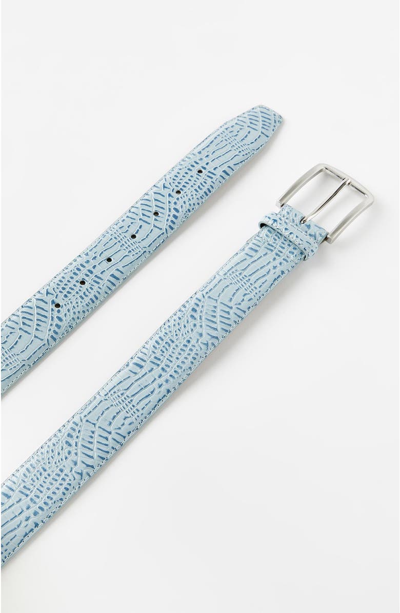 Cotton On Men's Lagoon Gator Belt, Alternate, color, Blue Grey Silver