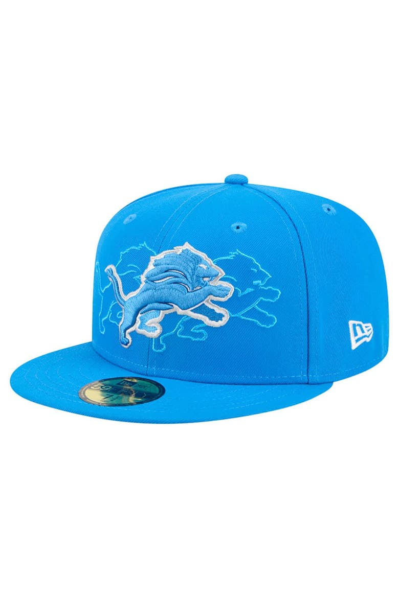 Men's New Era Blue Detroit Lions Tri-Hit 59FIFTY Fitted Hat, Alternate, color, Blue