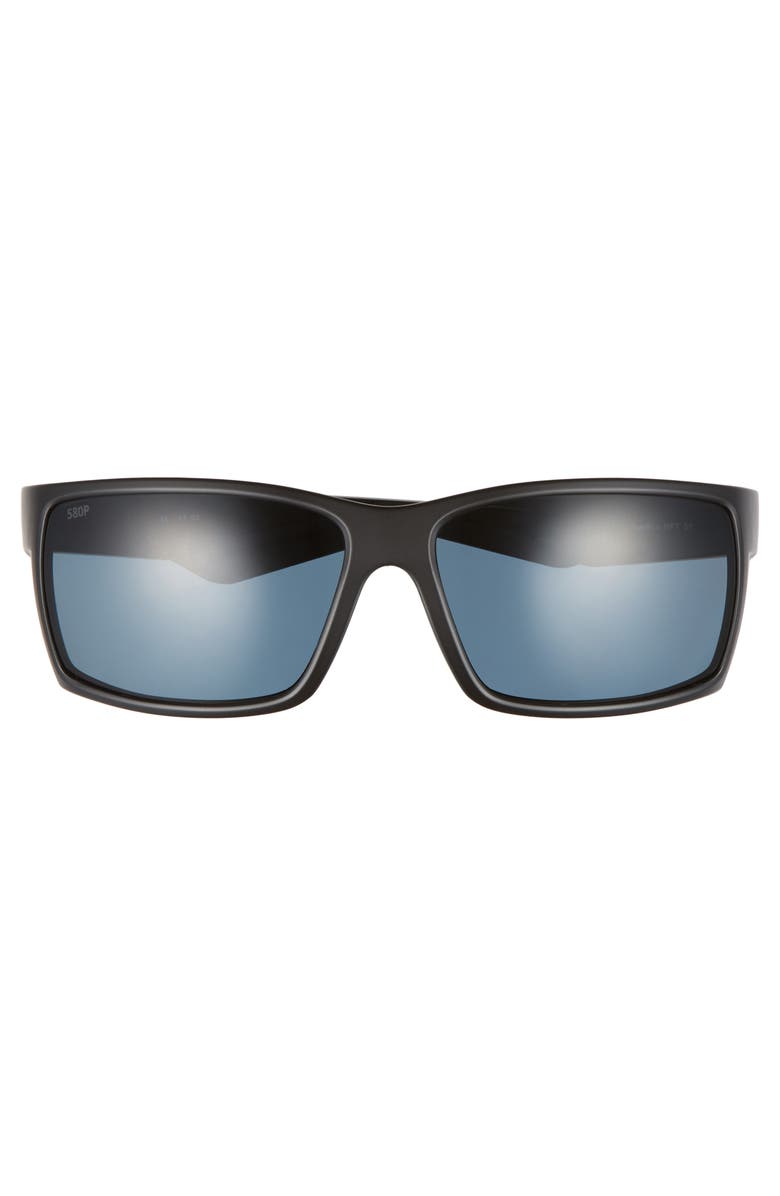 Costa Del Mar Reefton 65mm Polarized Sunglasses, Alternate, color, Blackout/ Grey
