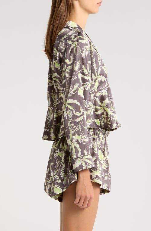 Free People Beauty Sleep Short Pajamas In Volcanic Glass Combo