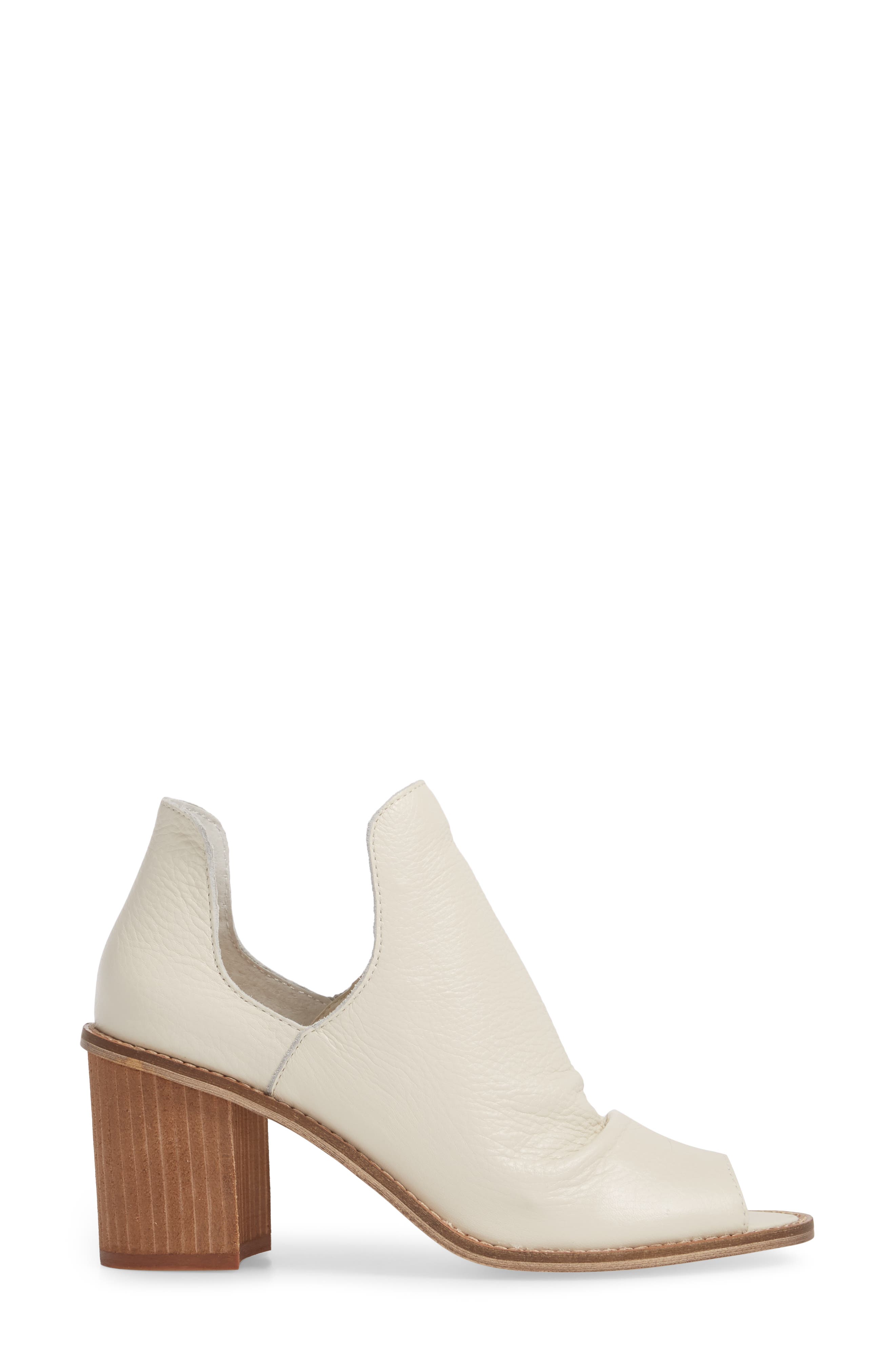 Carlita Peep Toe Bootie, Alternate, color, WHITE